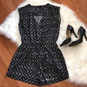 NWT Banana Republic Black & White Printed Romper